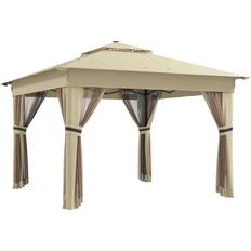 OutSunny Pavilions & Accessories OutSunny Pop Up Gazebo with Solar LED 3x3 m