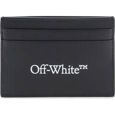 Off-White Bookish logo-print leather cardholder - men Cotton/Polyamide/Calf Leather/Acrylic One