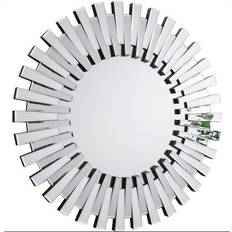 Furniturebox Starburst Medium Silver Wall Mirror 80x80cm