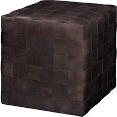 Jamie Young Company Woven Leather Ottoman