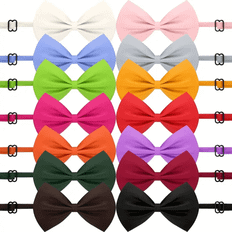Shein 10pcs Dog Bow Ties With Adjustable Collar, Puppy Neckties Cat Collars, Pet Grooming