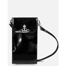Vivienne Westwood Patent Leather Crossbody Phone Bag Black