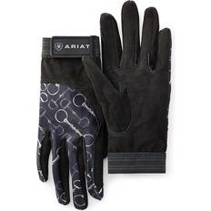 Ariat Tek Grip Gloves Charcoal Bit