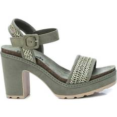 Green Heeled Sandals XTI Women's Heeled Suede Sandals Green Green