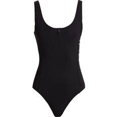 Moncler S Swimsuits Moncler Black Zip-Up One-Piece Swimsuit 999 Black