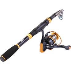 Sougayilang Sougayilang Fishing Rod Reel Combos Carbon Fiber Telescopic Fishing Pole with Spinning Reel for Travel Saltwater Freshwater Fishing-2.1M/6.89Ft