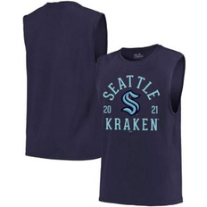 Majestic Men's Threads Deep Sea Blue Seattle Kraken Softhand Muscle Tank Top