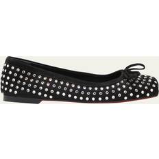 Red Ballerinas Christian Louboutin Mamadrague Strass Bow Red Sole Ballerina Flats