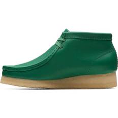 Green - Women Moccasins Clarks Wallabee Boots in Cactus Green Leather