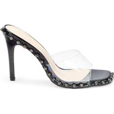 Bebe Stone Embellished Stilleto Sandals Black