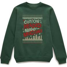 Elf Cotton-Headed-Ninny-Muggins Knit Christmas Jumper Forest Green