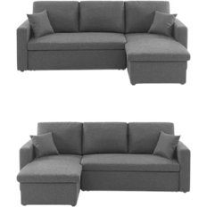 Sweeek Grey Sofa 219cm 3 Seater