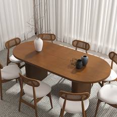 Homary Butterfly Leaf Walnut Dining Table 70x200cm