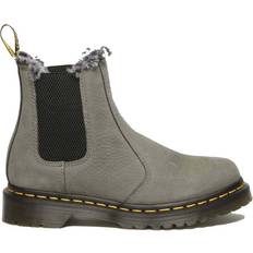Faux Fur Chelsea Boots Dr. Martens 2976 Leonore - Nickle Grey