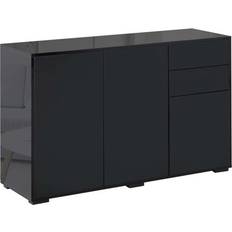 Homcom Push-Open Black Sideboard 117x74cm