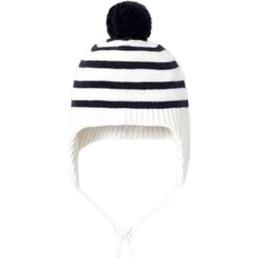 Jacadi Paris Baby's Hat with Stripes - Soft White