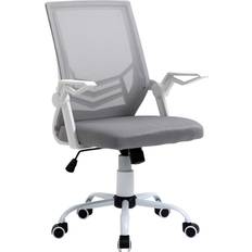 Polyester Chairs Vinsetto Ergonomic Grey Office Chair 104cm