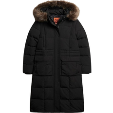 Slim - Women Coats Superdry Everest Longline - Jet Black