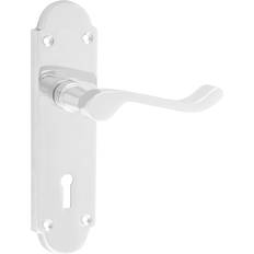 Designer Levers Geneva Chrome Lock Door Handle 1