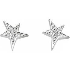 Studio Set Star Stud Earrings - Silver/Transparent