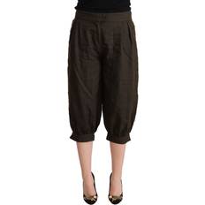 Gianfranco Ferre GF Ferre Brown Viscose Cropped Harem Pants IT48