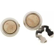 1928 Jewelry Silver Tone Cufflinks, One Size, Beige Beige