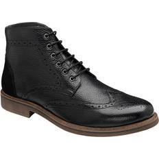 Frank Wright 'Magnus' Leather Brogue Ankle Boot Black