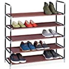 Red Shoe Racks Relaxdays Stecksystem, 5 Schuhregal