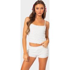 Edikted EDIKTED Lucy Ruffled Lace Tank Top White