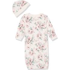 Little Me baby girls Gown and Hat Night Shirt, Pink, 0-3 Months