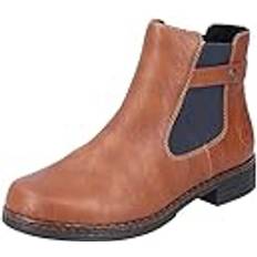 Rieker Women Chelsea Boots Rieker Contrast Stretch Insert Chelsea Boots Brown