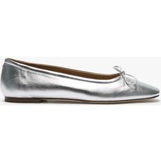 Silver - Women Ballerinas Aeyde Silver Delfina Ballerina Flats Silver IT