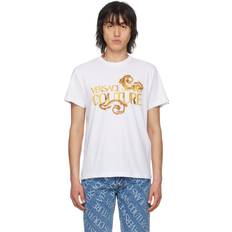 Versace Jeans Couture White Watercolor T-Shirt EG03 WHITE/GOLD