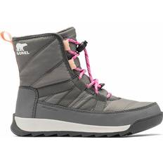 Faux Fur Winter Shoes Sorel Kid's Whitney II Short Lace Waterproof Boots - Quarry/Grill