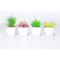 DuHouse DuHouse Fake Succulents Potted Mini Artificial Plant