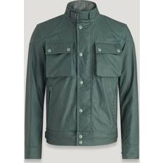 Green Jackets Belstaff Racemaster Jacket Men's Waxed Cotton Dark Mineral Green