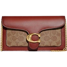 Coach Tabby Chain Clutch In Signature Canvas - Brass/Tan/Rust