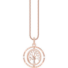 Thomas Sabo Tree of Love Necklace - Rose Gold/Transparent