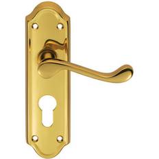 Loops Victorian Upturned Lever on Euro Lock Backplate 1pcs