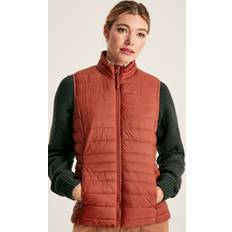 Joules Womens Bramley Padded Quilted Packable Gilet Brown