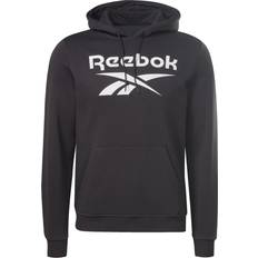 Reebok Jumpers Reebok Identity Fleece Stacked Logo Pullover Sweatshirt Black Man