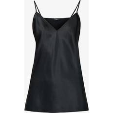 Joseph Womens Black Clea V-neck Silk-satin top