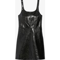 Claudie Pierlot Short leather tunic dress black