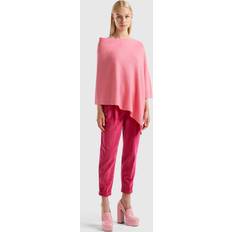 Pink Capes & Ponchos United Colors of Benetton Cashmere Blend Poncho, Pink, Women