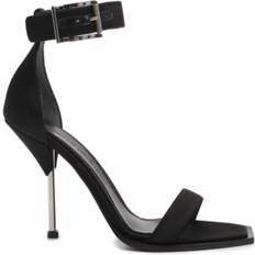 Alexander McQueen Women Heeled Sandals Alexander McQueen Satin Sandals - Black