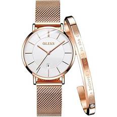 Olevs OLEVS Ladies 6.5mm Ultra Thin Mesh Waterproof Japanese Fashion Dress Date Wrist