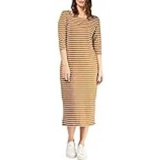 People Tree Damen Monica Kleid, Bronzebraun und makellos