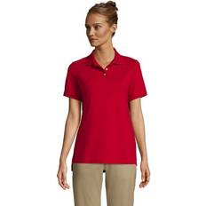 Lands' End Women Polo Shirts Lands' End School Uniform Women Tall Short Sleeve Interlock Polo Shirt