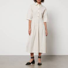 Stella Nova Striped Cotton-Poplin Midi Dress DK 38/UK Multi