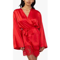 Red Robes Wolf & Whistle Rosie Satin and Lace Robe